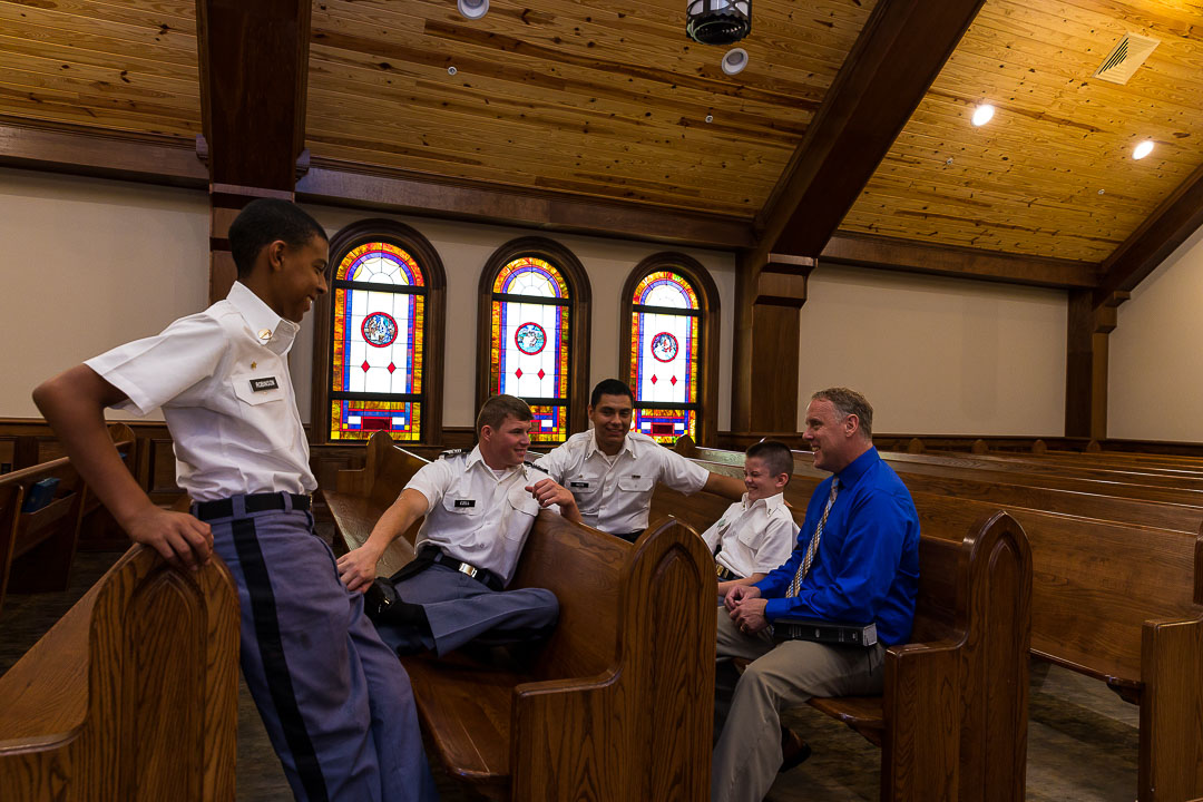 cadets meet with preacher