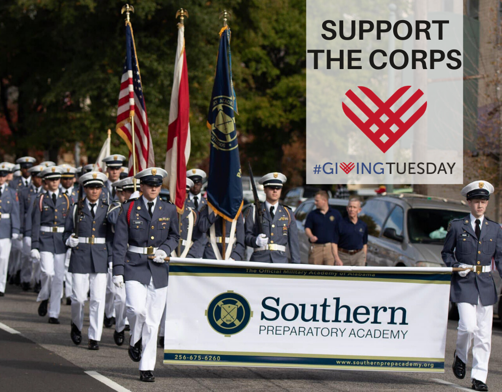southern prep cadets marching in a parade