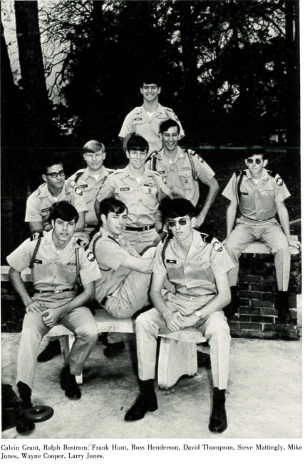 group of cadet boys hanging out