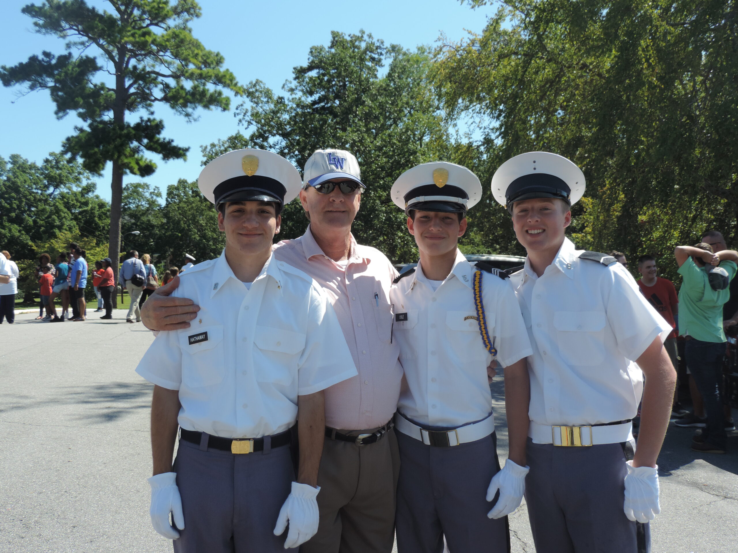 three cadets and mr arwood