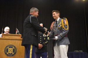 southern prep cadet shaking hands
